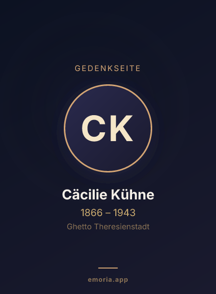 Gedenkportrait von Cäcilie Kühne