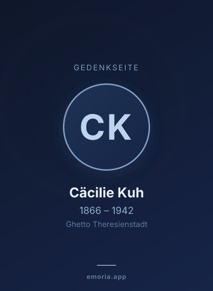 Gedenkportrait von Cäcilie Kuh