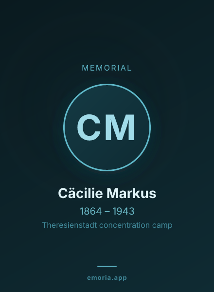 Memorial portrait of Cäcilie Markus