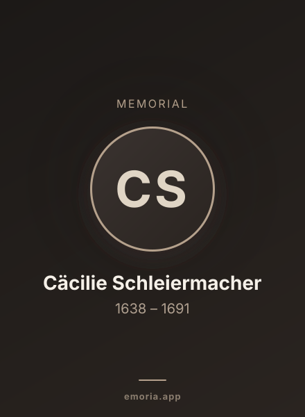Memorial portrait of Cäcilie Schleiermacher