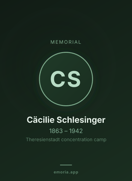 Memorial portrait of Cäcilie Schlesinger