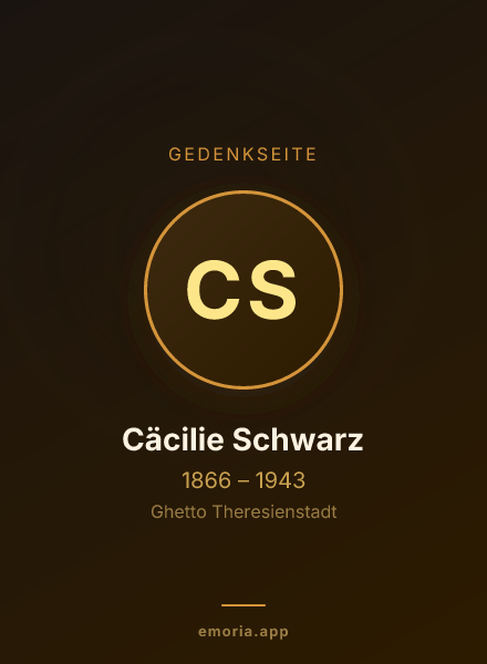 Gedenkportrait von Cäcilie Schwarz
