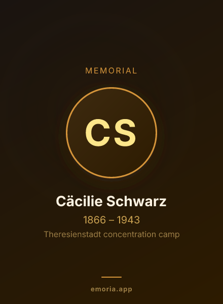 Memorial portrait of Cäcilie Schwarz