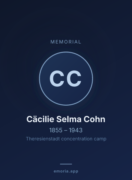 Memorial portrait of Cäcilie Selma Cohn