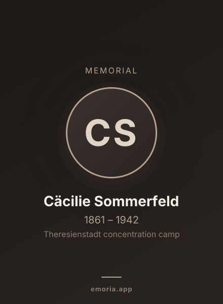Memorial portrait of Cäcilie Sommerfeld