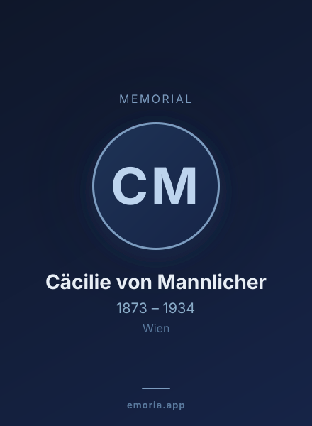 Memorial portrait of Cäcilie von Mannlicher