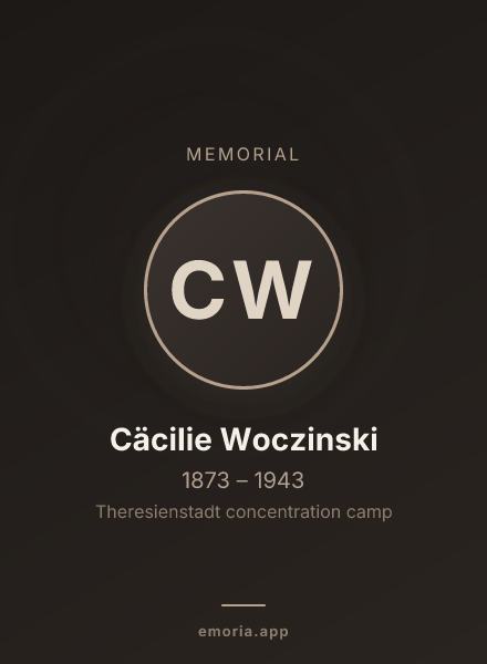 Memorial portrait of Cäcilie Woczinski