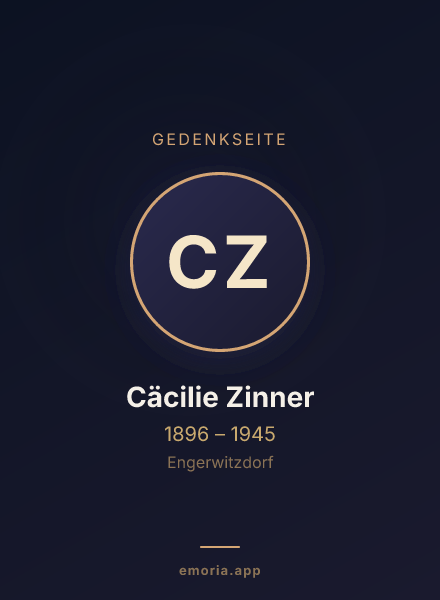 Gedenkportrait von Cäcilie Zinner