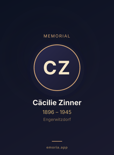 Memorial portrait of Cäcilie Zinner