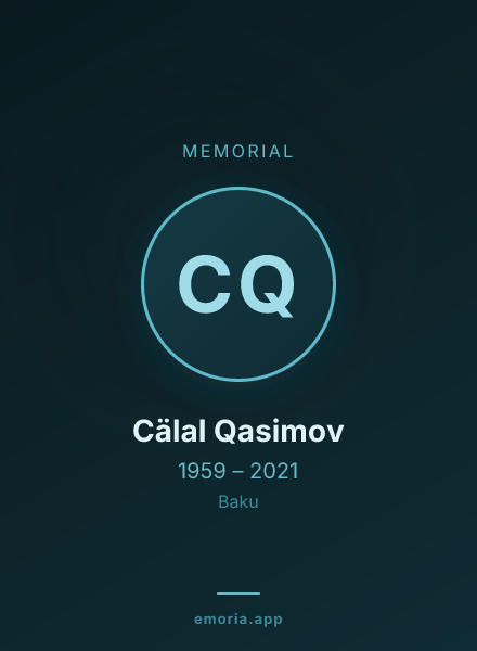 Memorial portrait of Cälal Qasimov