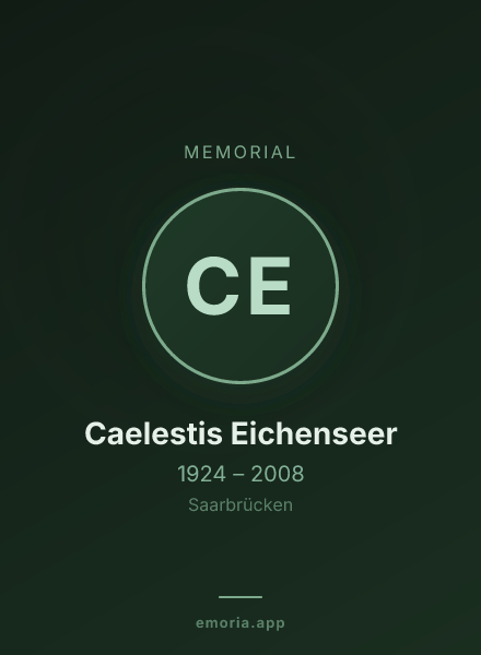 Memorial portrait of Caelestis Eichenseer