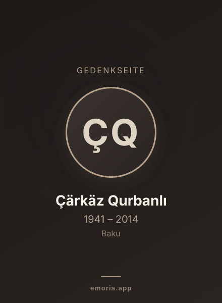 Gedenkportrait von Çärkäz Qurbanlı
