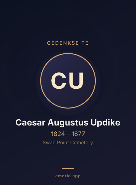 Gedenkportrait von Caesar Augustus Updike
