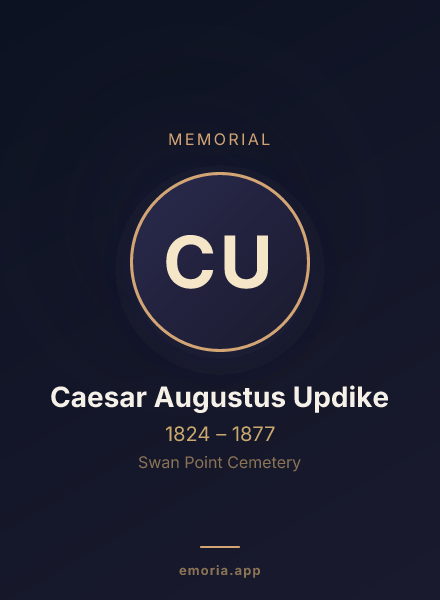 Memorial portrait of Caesar Augustus Updike