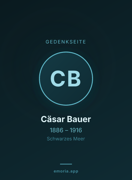 Gedenkportrait von Cäsar Bauer