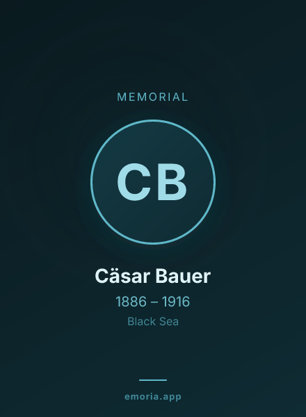 Memorial portrait of Cäsar Bauer