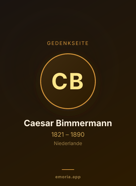 Gedenkportrait von Caesar Bimmermann