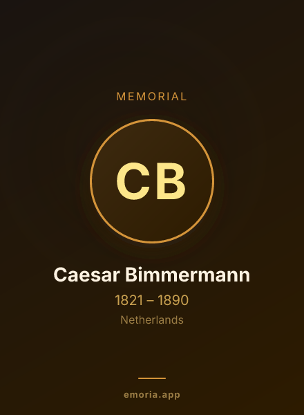 Memorial portrait of Caesar Bimmermann
