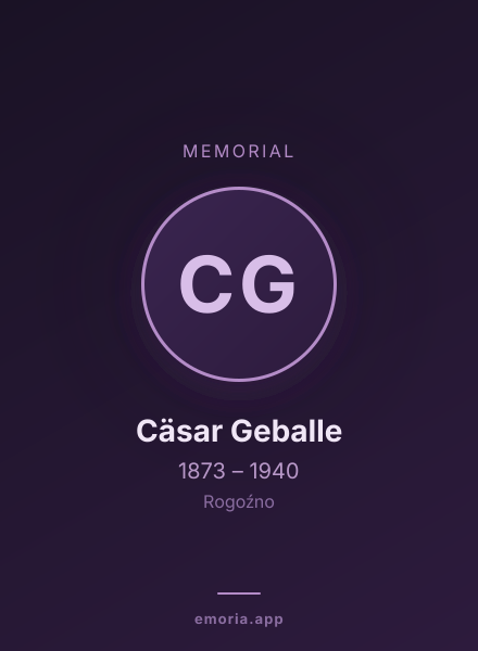 Memorial portrait of Cäsar Geballe