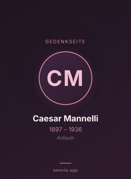 Gedenkportrait von Caesar Mannelli