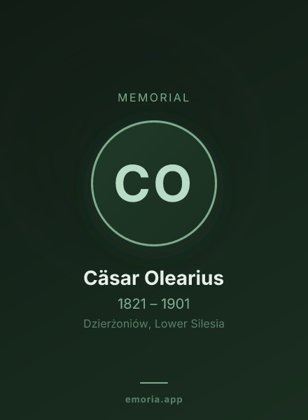 Memorial portrait of Cäsar Olearius