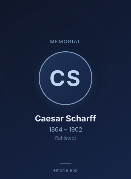 Memorial portrait of Caesar Scharff