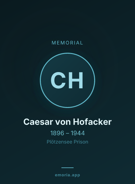Memorial portrait of Caesar von Hofacker
