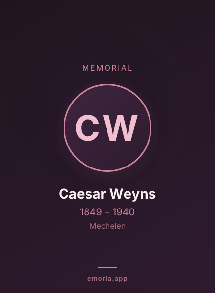 Memorial portrait of Caesar Weyns