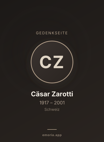 Gedenkportrait von Cäsar Zarotti