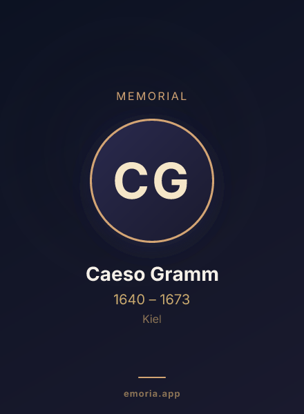 Memorial portrait of Caeso Gramm