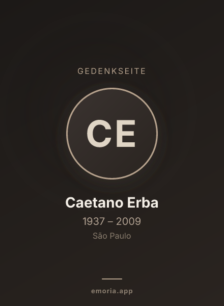 Gedenkportrait von Caetano Erba