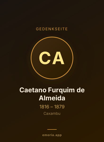 Gedenkportrait von Caetano Furquim de Almeida
