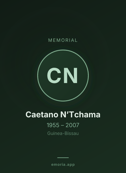 Memorial portrait of Caetano N’Tchama