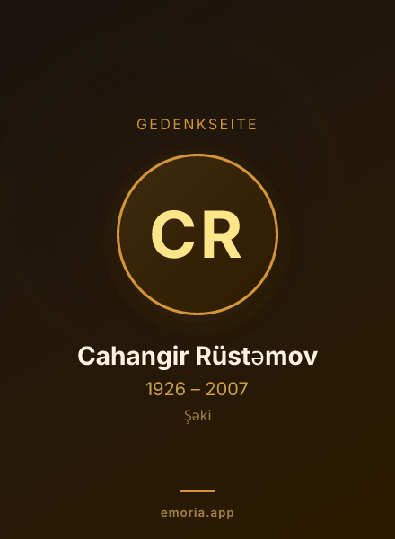 Gedenkportrait von Cahangir Rüstəmov
