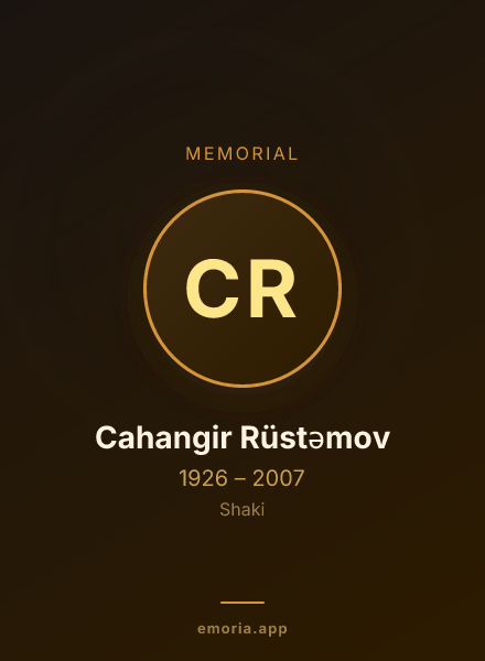 Memorial portrait of Cahangir Rüstəmov