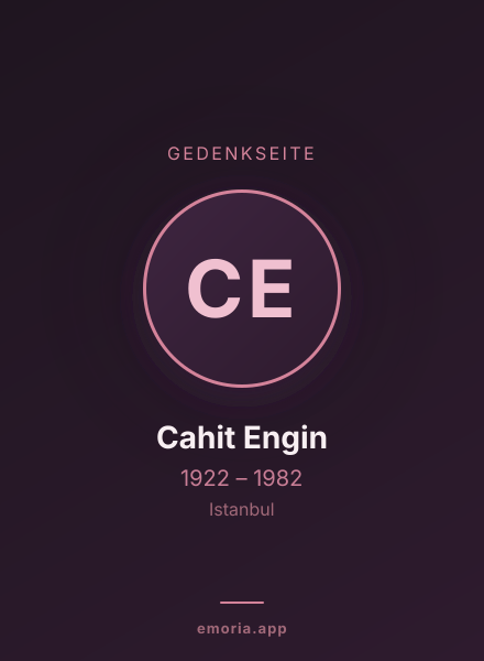 Gedenkportrait von Cahit Engin