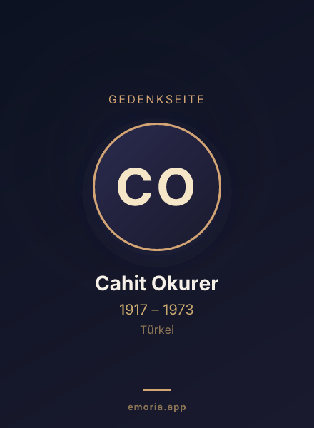 Gedenkportrait von Cahit Okurer