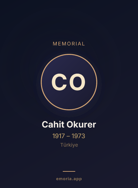 Memorial portrait of Cahit Okurer