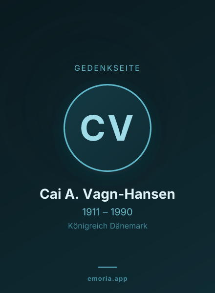 Gedenkportrait von Cai A. Vagn-Hansen