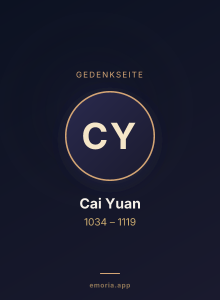 Gedenkportrait von Cai Yuan