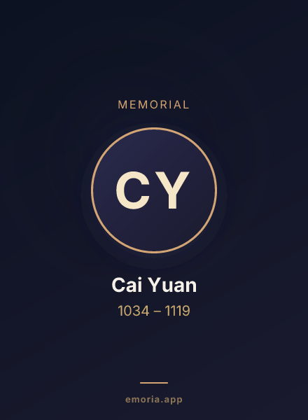Memorial portrait of Cai Yuan