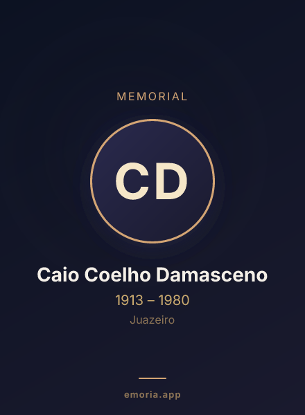 Memorial portrait of Caio Coelho Damasceno
