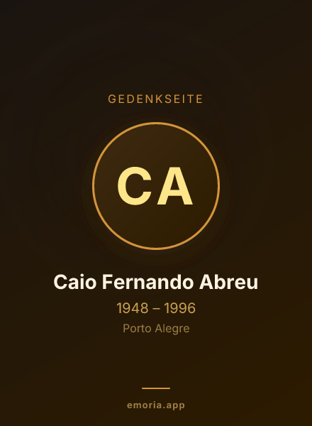 Gedenkportrait von Caio Fernando Abreu