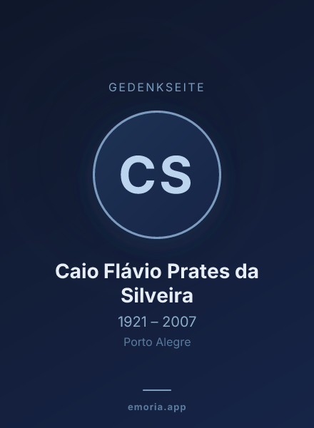 Gedenkportrait von Caio Flávio Prates da Silveira