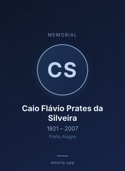 Memorial portrait of Caio Flávio Prates da Silveira