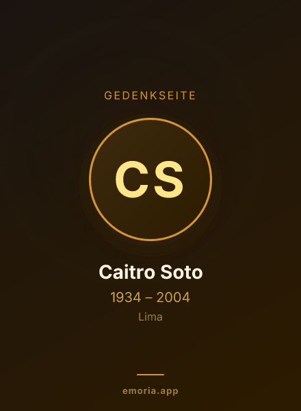 Gedenkportrait von Caitro Soto