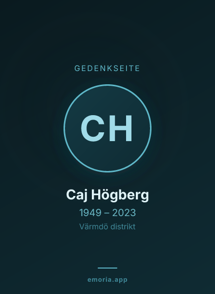Gedenkportrait von Caj Högberg