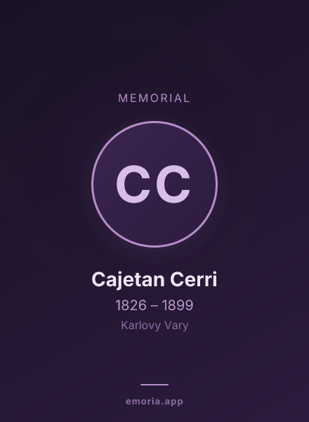 Memorial portrait of Cajetan Cerri