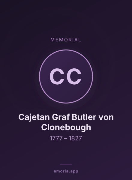 Memorial portrait of Cajetan Graf Butler von Clonebough