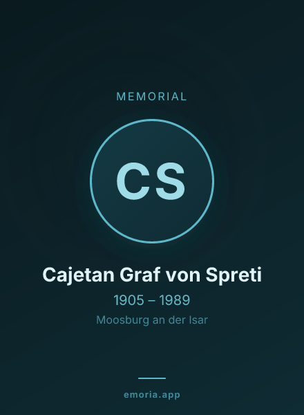 Memorial portrait of Cajetan Graf von Spreti